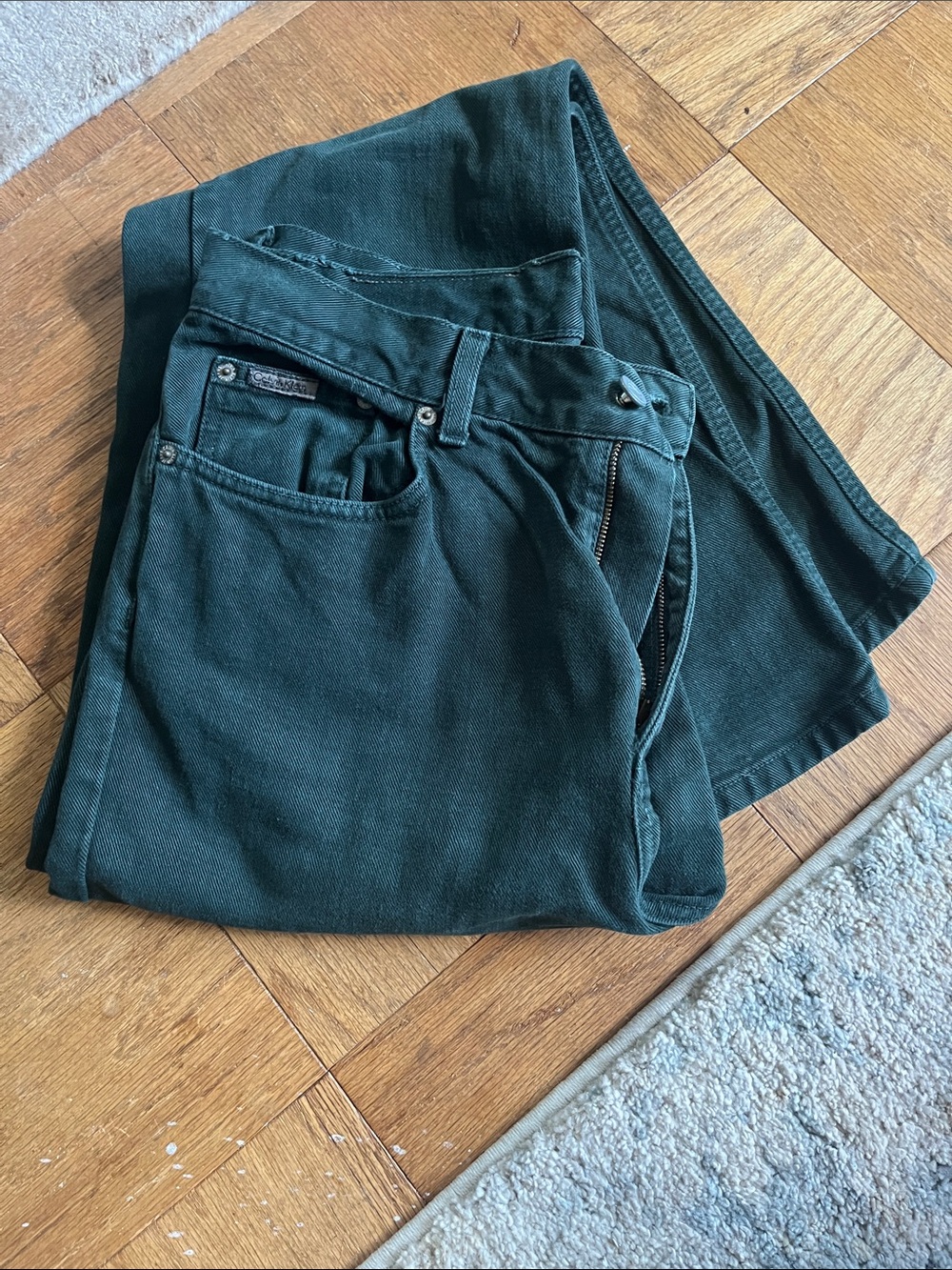 Calvin Klein Jeans Forest Green Straight-Leg Women's Jeans